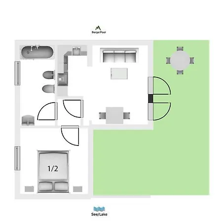 شقة Sole E Luna - Sole Garten Ferienwohnung